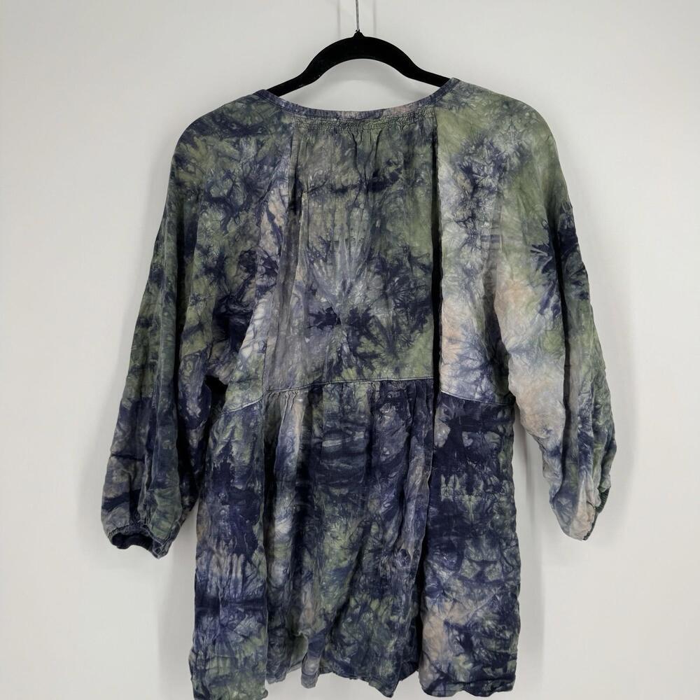 Cabi top medium M linen blend tie dye empire waist fairy office workwear career - Picture 5 of 6